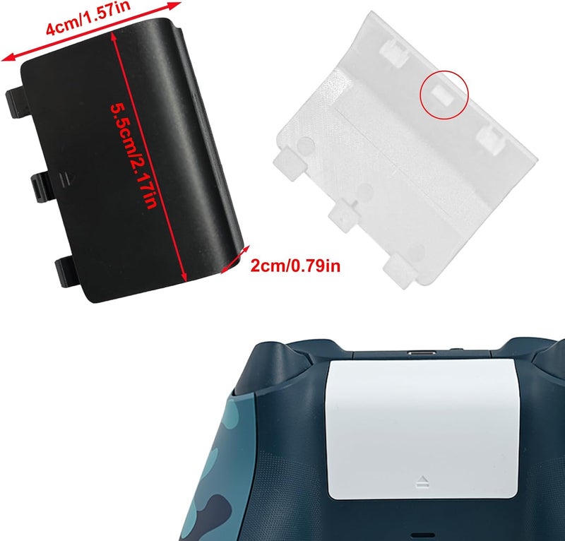 Anglepingping 4 Pack Battery Back Cover for Xbox Series X/S Controller,Back Cover for Xbox Series X/S Controller,Battery Back Shell Cover Repair Part Replacement for Xbox Series X/S[NOT for Xbox One & One X/S] - Image 4